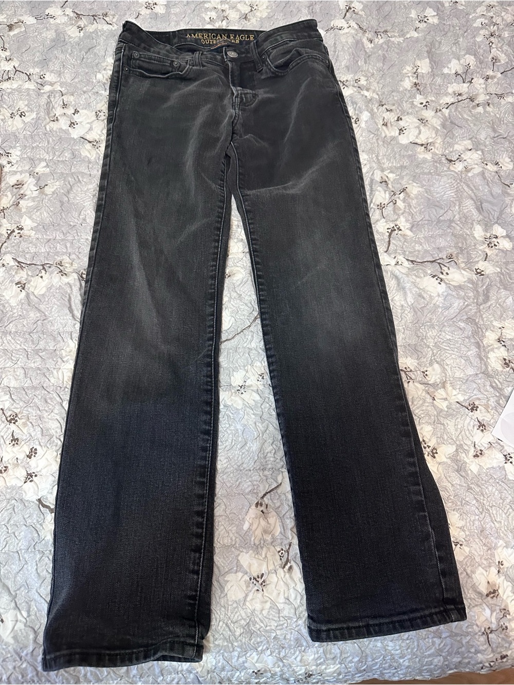 American Eagle Outfitters Black Slim Straight Leg Jeans size 28x30